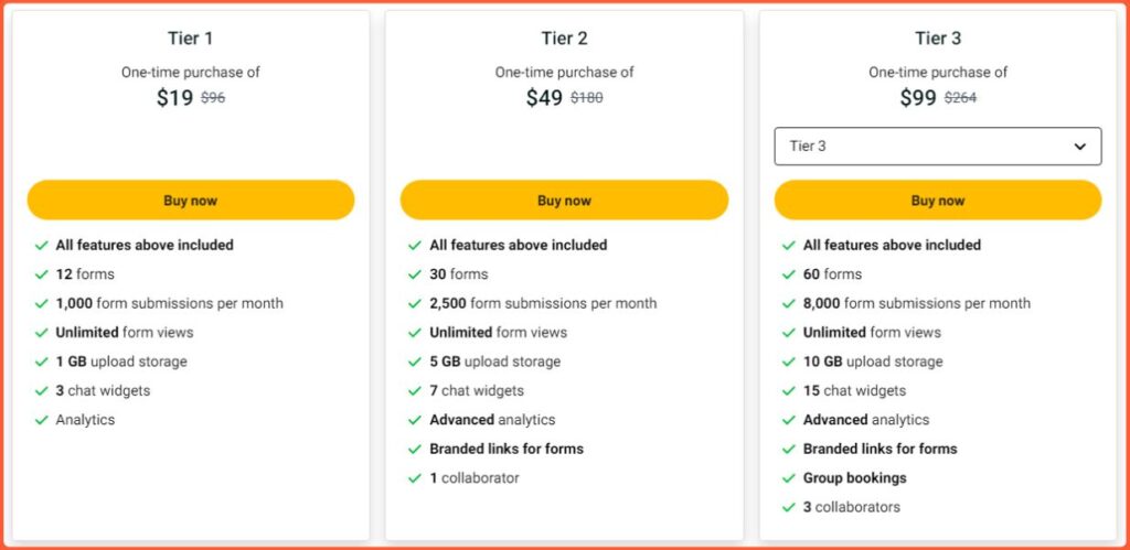 Clickiny Pricing Plan