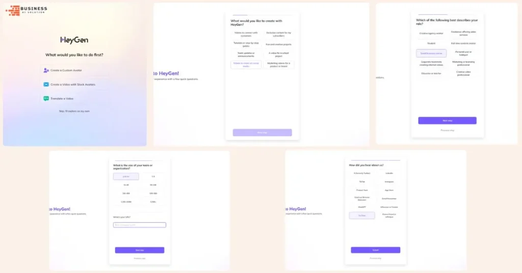 start your HeyGen Question