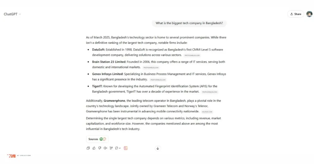 What is the biggest tech company in Bangladesh