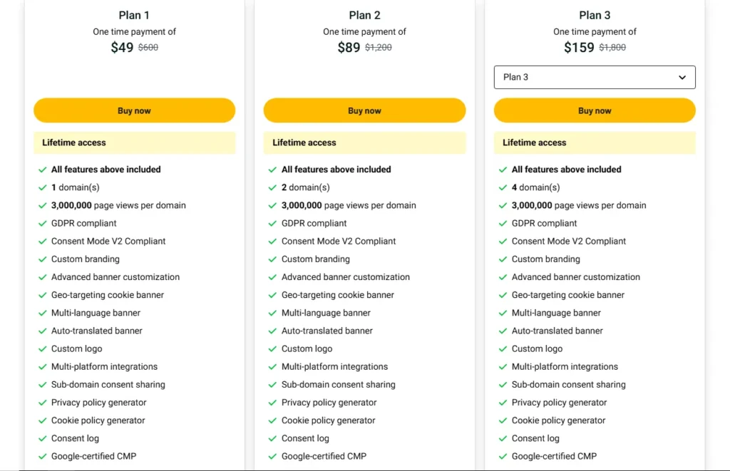 CookiePal Pricing Plan