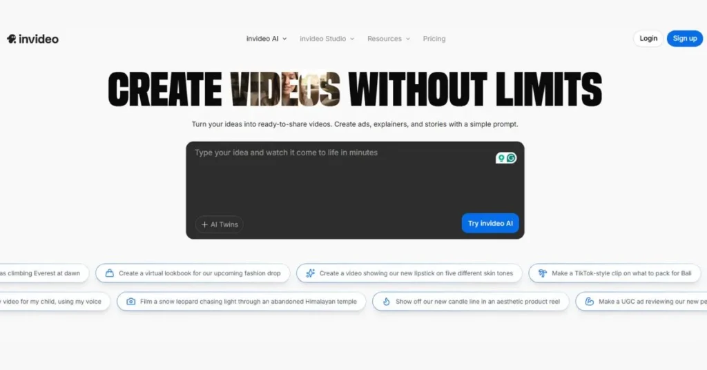 invideo AI - Quickly Turn Text Into Video.